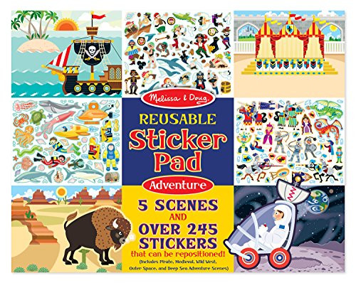 Melissa & Doug Reusable Sticker Pads Set: Adventure - 245+ Stickers