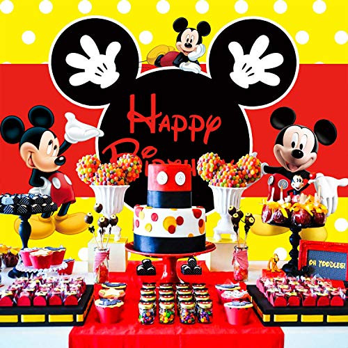 Mickey Mouse Backdrop - 1st Birthday - Party Supplies - For Girl - Boy - Photography Banner Decorations Mickey Mouse Backdrop - 1st Birthday - Party Supplies - For Girl - Boy - Photography Banner Decorations