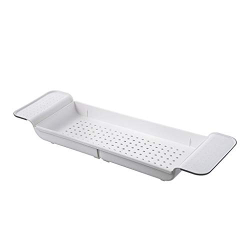 xiuersty Bath Caddy Tray for Bathtub Shelf Organizer Tray for Bathroom Shower Expandable Holder Rack Storage Tray Over Bath