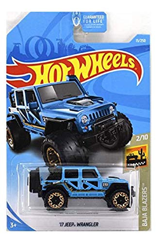 Hot Wheels 2019 Baja Blazers '17 Jeep Wrangler 13/250, Blue