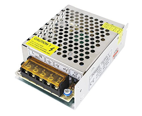 Aiposen 110V/220V AC to DC 5V 5A 25W Switch Power Supply Driver,Power Transformer for CCTV camera/ Security System/ LED Strip Light/Radio/Computer Project( 5V 5A)