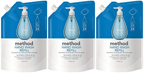 Method Gel Hand Soap Refill, Sea Minerals, 34 Fl Oz -Pack of 3-