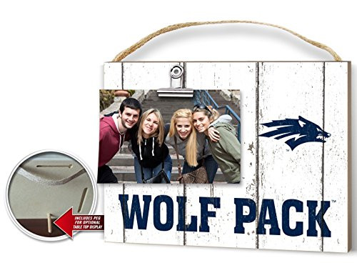 KH Sports Fan 10"x8" Nevada Wolf Pack Clip It Weathered Logo Collage Photo Frame, White