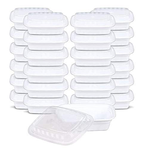 Meal Prep Containers Microwave Freezer Safe Food Storage Containers Meal Prep, Plastic Food Prep Lunch Containers With Lid, Bento Box, by SEWTCO -White, 12oz 50 Pack- Meal Prep Containers Microwave Freezer Safe Food Storage Containers Meal Prep, Plastic Food Prep Lunch Containers With Lid, Bento Box, by SEWTCO -White, 12oz 50 Pack-