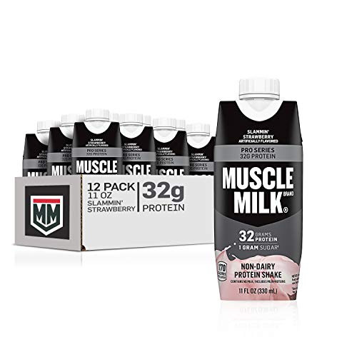 Muscle Milk Pro Series Protein Shake, 32g Protein, Slammin' Strawberry, 11 Fl Oz, 12 Pack