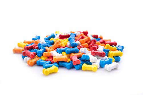 Dog Bonz Concord Hard Candy - 3 LB Resealable Stand Up Candy Bag -approx. 1200 pieces- - Bone Shaped Candy - Assorted Fruit Flavors and Colors - Bulk Candy for Vending Machines and Parties