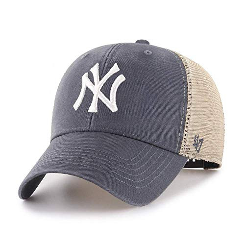 '47 MLB Flagship Wash Mesh MVP Adjustable Hat, Adult One Size Fits All - New York Yankees Navy '47 MLB Flagship Wash Mesh MVP Adjustable Hat, Adult One Size Fits All - New York Yankees Navy