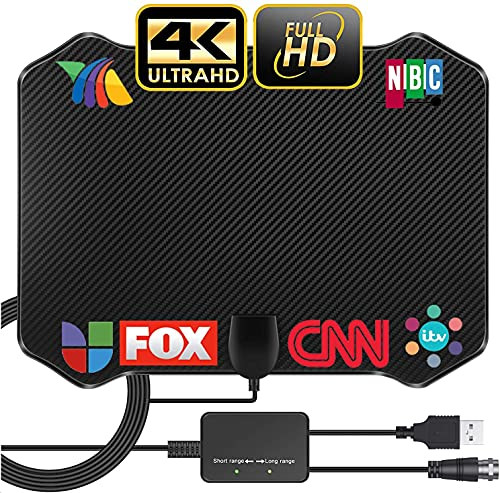 2021 Newest Antenna TV Digital HD Indoor, TAOPE HD Antenna for TV Antenna Indoor, 250 Miles Long Range Digital TV Indoor for Smart TV with Amplifier Signal Booster