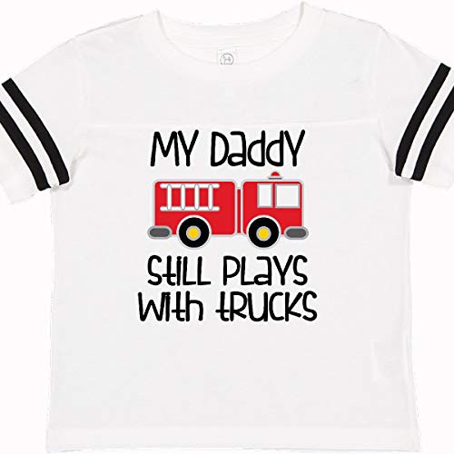 inktastic Firefighter Daddy Toddler T-Shirt 2T Football White and Black 2ea5d