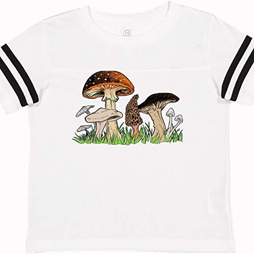 inktastic Mushroom Hunting for Toddler T-Shirt 2T Football White and Black 35b20