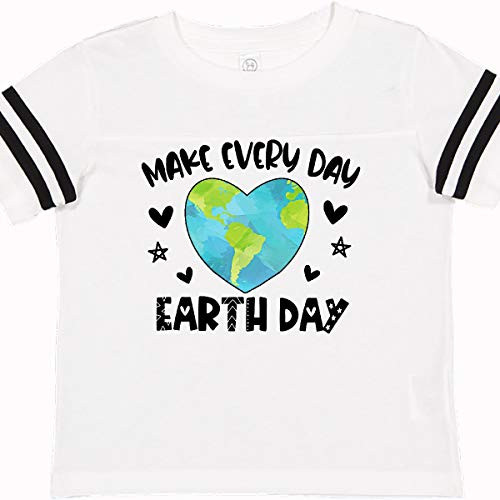inktastic Make Every Day Earth Toddler T-Shirt 2T Football White and Black 3a778
