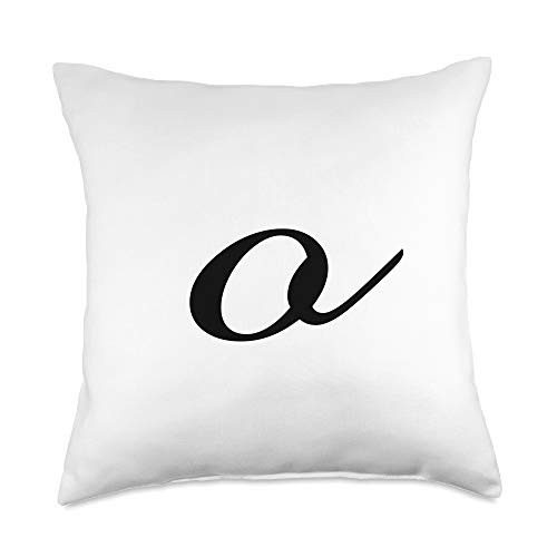 DBY-INK -Pillows- Small O Fancy Letter Accent Living Room Carry Grocery Bag Throw Pillow, 18x18, Multicolor
