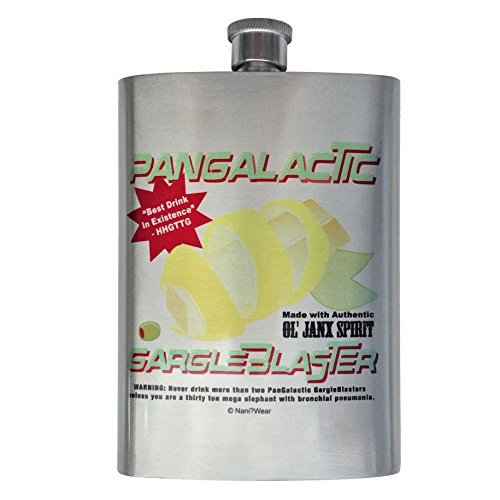 NaniWear Hitchhikers Guide 8oz Geek Flask Pangalactic Gargle Blaster