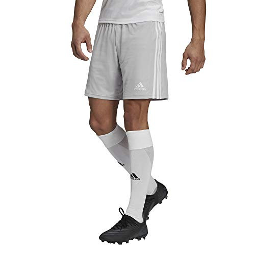 adidas Men's Squadra 21 Shorts, Team Light Grey/White, Large