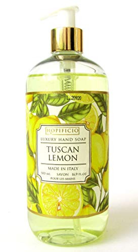 HOPIFICIO  Luxury Liquid Hand Soap- Hypoallergenic, Sulfate-free, Regenerating, Moisturizing  and  Gently Cleansing Liquid Soap, 16.9 Fl Oz -Tuscan Lemon-