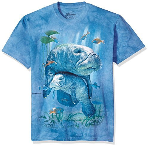 The Mountain Manatees Collage Adult T-Shirt, Blue, Large The Mountain Manatees Collage Adult T-Shirt, Blue, Large