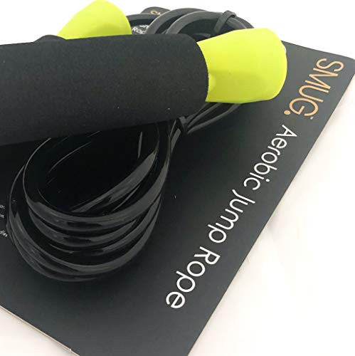 SMUG Active Aerobic Jump Rope - Skipping Rope for Cardio, Speed Aerobic  and  Fitness Training - with Storage Bag - Athletic Exercise Equipment for Men  and  Women - Workout Jump Ropes for Home