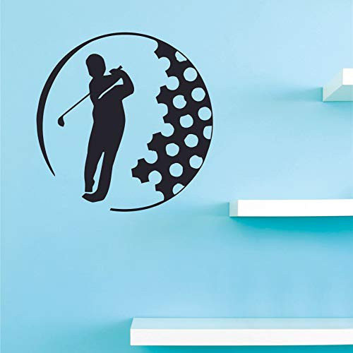 Golf Golfing Golfer Player Sports Ball Wall Sticker for Boys/Girls Nursery Bedroom Kids Children Tournament Sport Fans Rooms Home Art Murals Decals Wall Art Vinyl Decoration Size -20x20 inch-