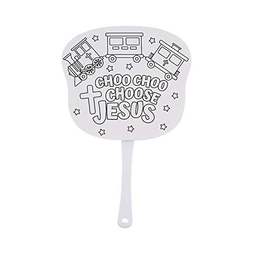 RAILROAD VBS CYO PAPER FANS - Craft Kits - 12 Pieces