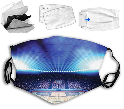 Comfortable Windproof mask,Basketball Arena Court with Fans and Flashlights Competition Theme Game Excitement Print ,Printed Facial Decorations for Adult Comfortable Windproof mask,Basketball Arena Court with Fans and Flashlights Competition Theme Game Excitement Print ,Printed Facial Decorations for Adult