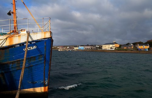 Posterazzi The Harbour and Kilronan village Inishmore The Aran Islands County Galway Ireland Poster Print, -27 x 9-