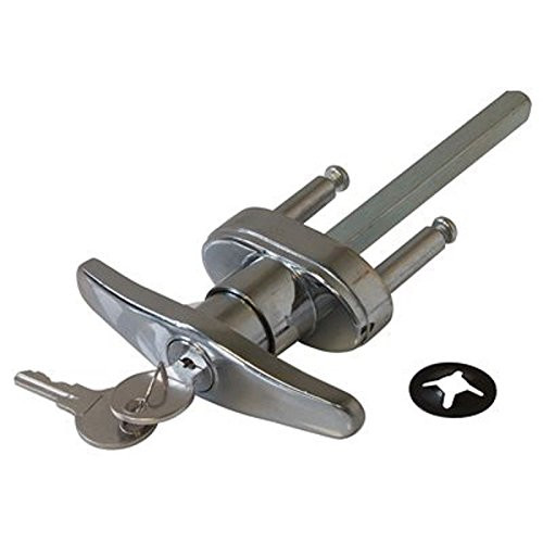 SKEMIDEX---Garage Door Lock T-Handle with 2 Keys includes Mounting hardware And garage door parts online overhead garage door parts garage door track parts garage door parts near me garage door parts