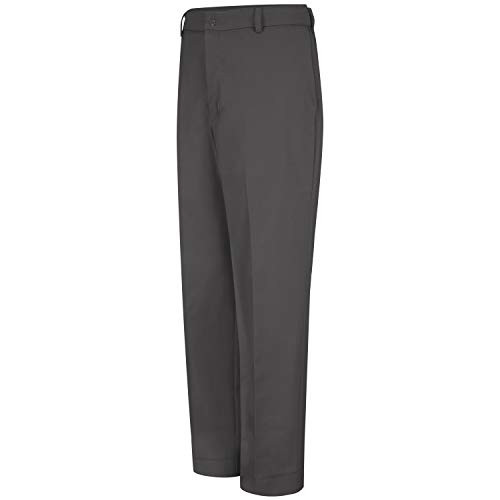 Red Kap Men's Stain Resistant, Flat Front work Pants, Charcoal, 54W x 32L