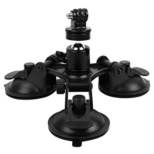 Velaurs with Ball Head Car Sucker Mount Holder, 360 Rotation Car Suction Cup Mount Holder, Triple Suction Cup Mount, for OSMO GoPro Camera