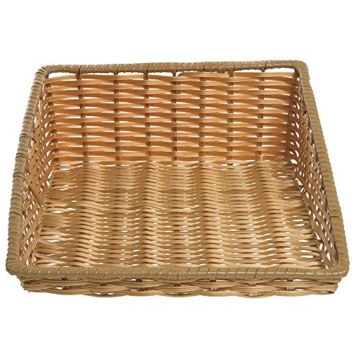 Tapered Storage Basket, Natural Color, Rectangular - 15 1/2"L x 20"D x 1 1/2" to 6"H