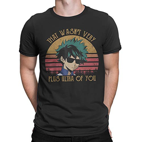 wejiamai Anime Izuku Midoriya That Wasn't Very Plus Ultra of You My Hero Academia T-Shirt Black