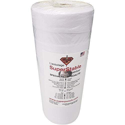 Cloud Cover Stitch White 12 Inch x 25 Yard Roll. Over The Back SuperStable Embroidery Stabilizer Backing