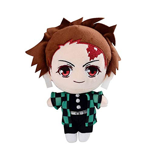 Demon Slayer Plush 8'' Tanjiro Plushie Cute Kimetsu No Yaiba Anime Character Plush Toy Doll Soft Cartoon Plush Figure Stuffed Toys Gifts for Kids Adults Anime Fans
