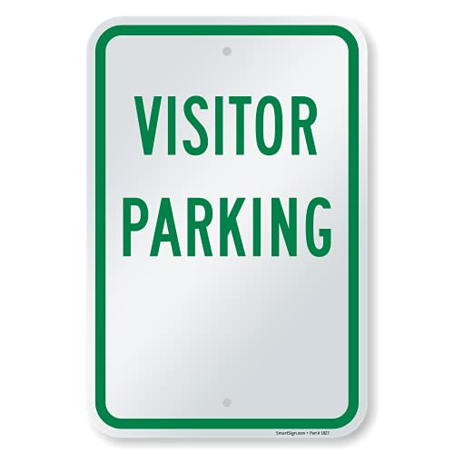 SmartSign "Visitor Parking" Sign - 12" x 18" Aluminum SmartSign "Visitor Parking" Sign - 12" x 18" Aluminum