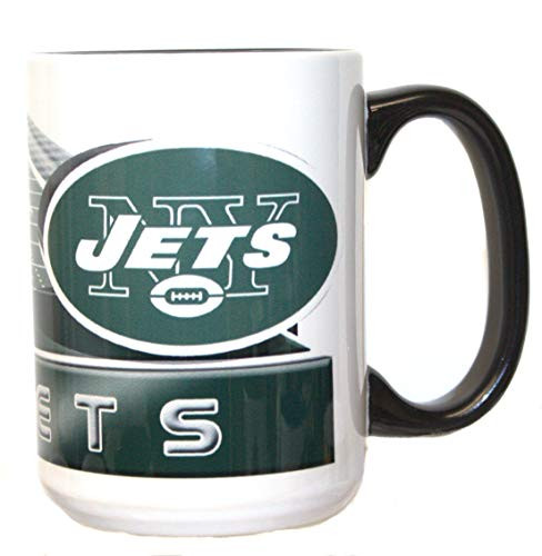 Boelter Brands New York Jets Gridiron Ceramic 15 oz.Coffee Mug