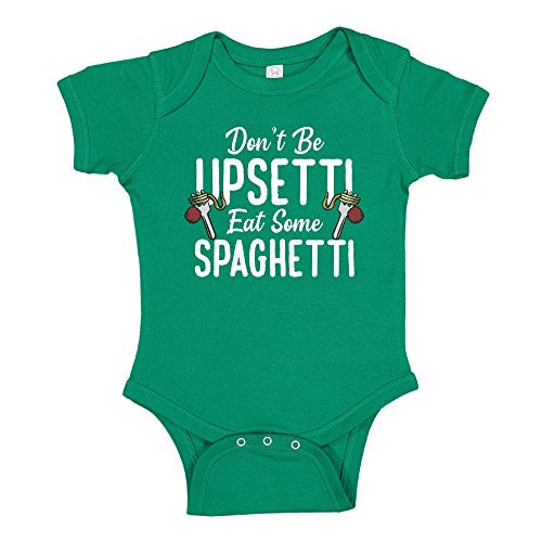 Don't Be Upsetti Eat Some Spaghetti Pasta Meatball Funny Italian Toddler T-Shirt 2T Kelly Green