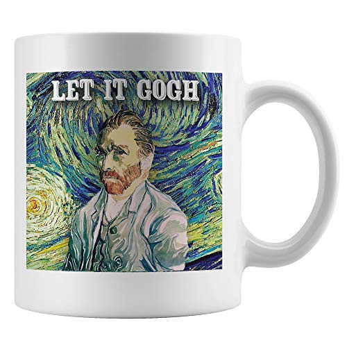 Let It Gogh Artist Mug, Vincent Van Gogh Funny Graphic, Perfect for Artists, Fans of Post-Impressionist Art, History Enthusiasts, Illustrators and Graphic Designers, Vincent Van Gogh Mug