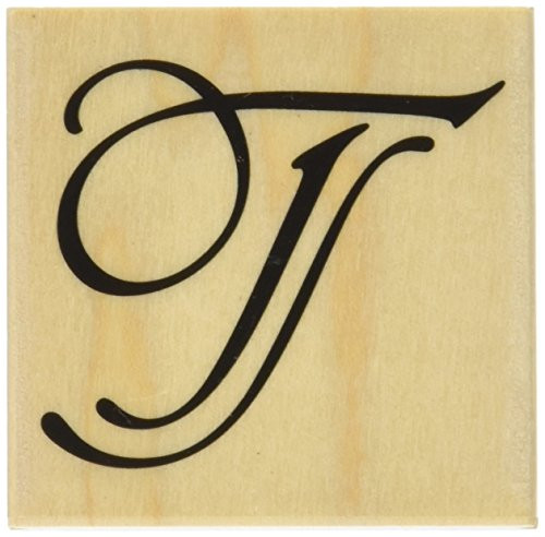Hero Arts Stylized T Alpha Woodblock Stamp