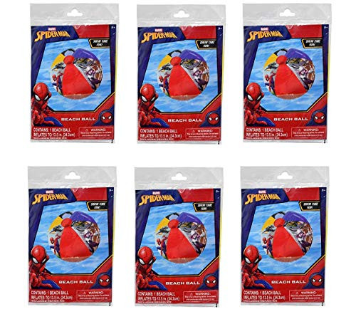 Beach Ball Spiderman Inflatable 6 Pack Beach Ball Spiderman Inflatable 6 Pack
