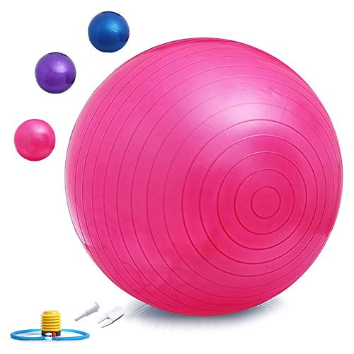 Liuyb Exercise Ball Yoga Ball for Pregnancy, Anti-Burst Heavy Duty Balance Ball Large Stability Ball for Pilates, Yoga, Birthing, Stability Gym Workout Training -21.5-29.5inch-