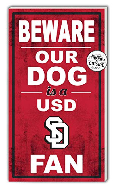 KH Sports Fan 11x20 in\Outdoor Sign Beware of Dog South Dakota Coyotes