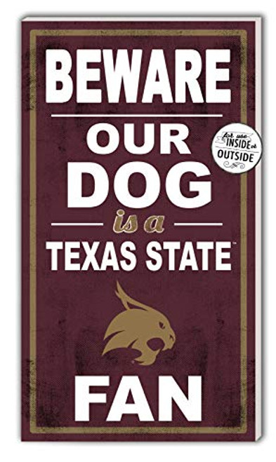 KH Sports Fan 11x20 in\Outdoor Sign Beware of Dog Texas State Bobcats KH Sports Fan 11x20 in\Outdoor Sign Beware of Dog Texas State Bobcats