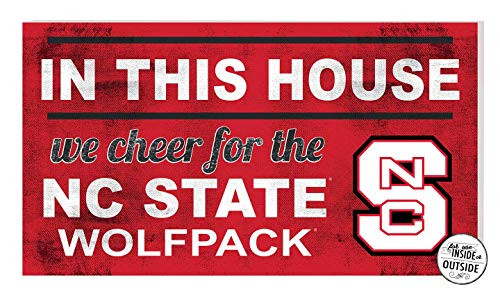 KH Sports Fan 20x11 in\Outdoor Sign in This House North Carolina State Wolfpack