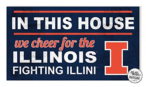 KH Sports Fan 20x11 in\Outdoor Sign in This House Illinois Fighting Illini KH Sports Fan 20x11 in\Outdoor Sign in This House Illinois Fighting Illini