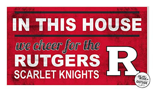 KH Sports Fan 20x11 in\Outdoor Sign in This House Rutgers Scarlet Knights