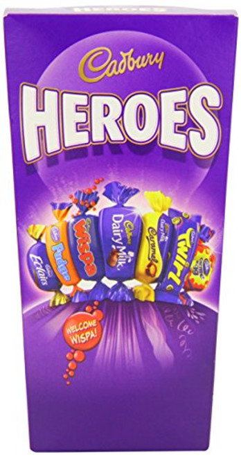 Cadbury Heroes Original Cadbury Heroes Carton Imported From The UK England Chocolate Miniatures Dairy Milk Dairy Milk Caramel Dairy Milk Wholenut eclair Fudge Twirl Bourneville Best Of British Chocolate