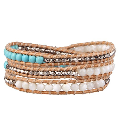 KELITCH Charm Bracelet Leather Bangle Cuff Handmade Adjustable Braided Fashion Jewelry New Gift for Women Men