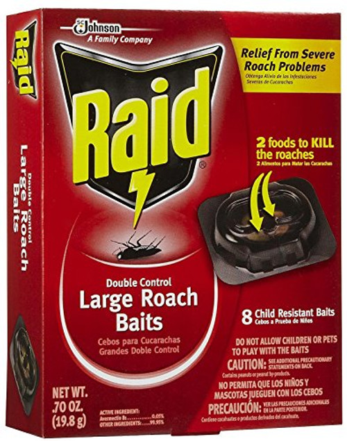 Raid Double Control, Large Roach Baits, 8 CT (Pack - 1) Raid Double Control, Large Roach Baits, 8 CT (Pack - 1)