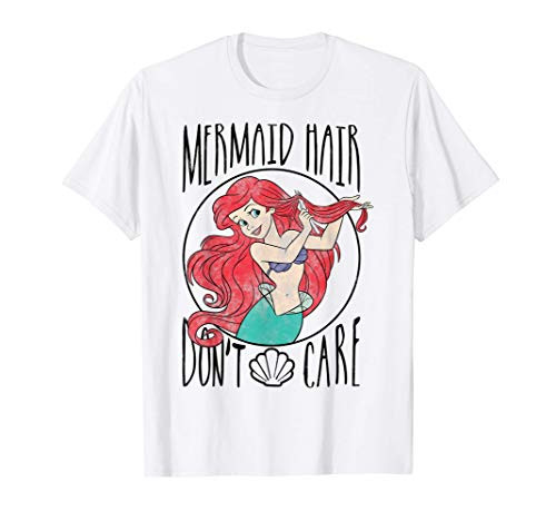 Disney Little Mermaid Ariel Mermaid Hair Don't Care T-Shirt Disney Little Mermaid Ariel Mermaid Hair Don't Care T-Shirt