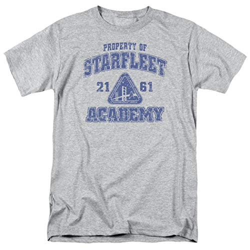 Popfunk Star Trek Distressed Starfleet Academy T Shirt  and  Stickers -Medium- Athletic Heather