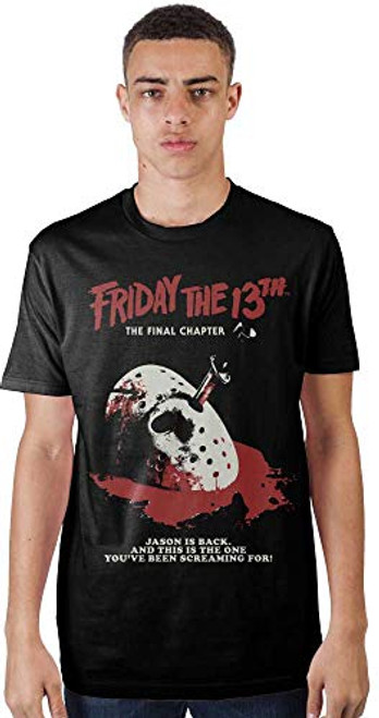 Bioworld Friday 13th Final Chapter Poster Men's T-Shirt, Large Black Bioworld Friday 13th Final Chapter Poster Men's T-Shirt, Large Black